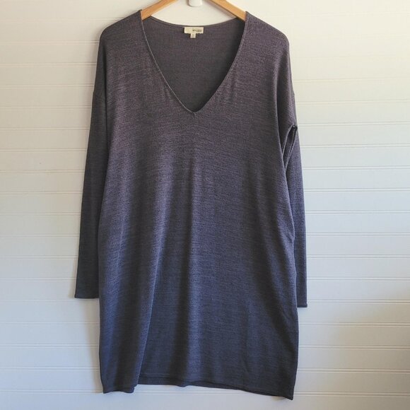 Aritzia Wilfred Free Sweater Dress Womens XS Gray Marled Knit Pockets Slouchy - Picture 1 of 9